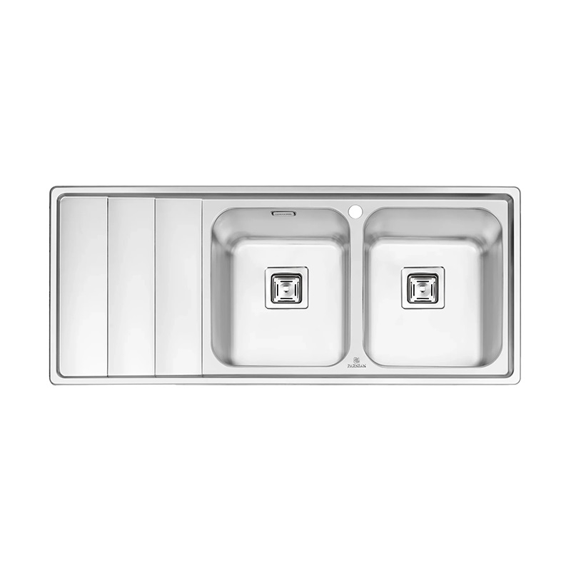 سینک ظرفشویی تو کار راست مدل PS-1221 پرنیان PARNIAN STEEL 