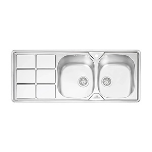 سینک ظرفشویی تو کار راست مدل PS-1224 پرنیان PARNIAN STEEL 