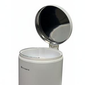 سطل زباله پدالی 12 لیتری استیل سفید مات مدل BPB130 براسیانا BRASIANA Brasiana BPB 130 12 Liter Pedal Waste Bin
