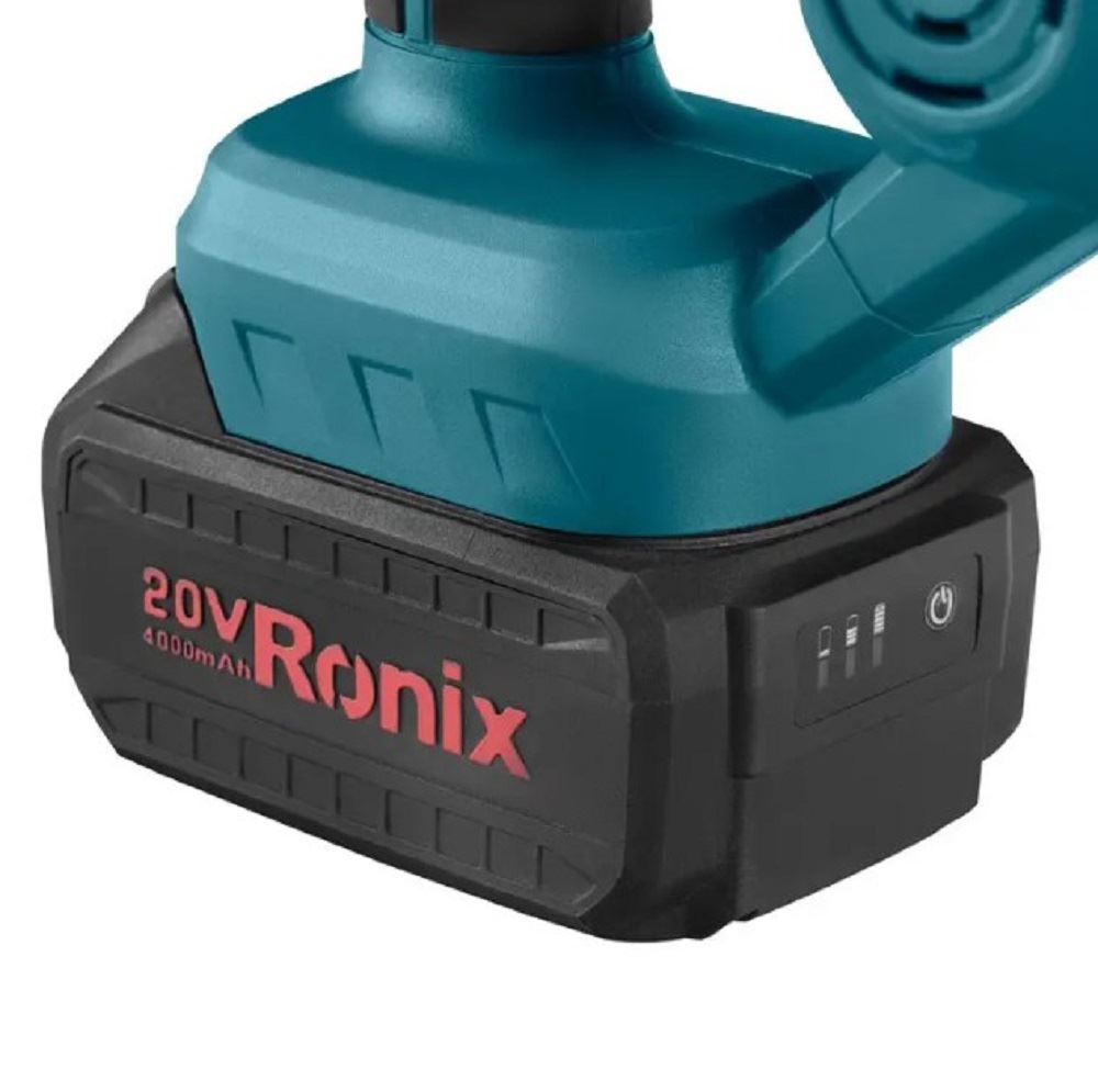 بلوور (دمنده) شارژی 20 ولت مدل 8611 رونیکس RONIX Ronix 8611 20V Cordless Blower Vacuum with 4Ah Lithium-Ion Battery