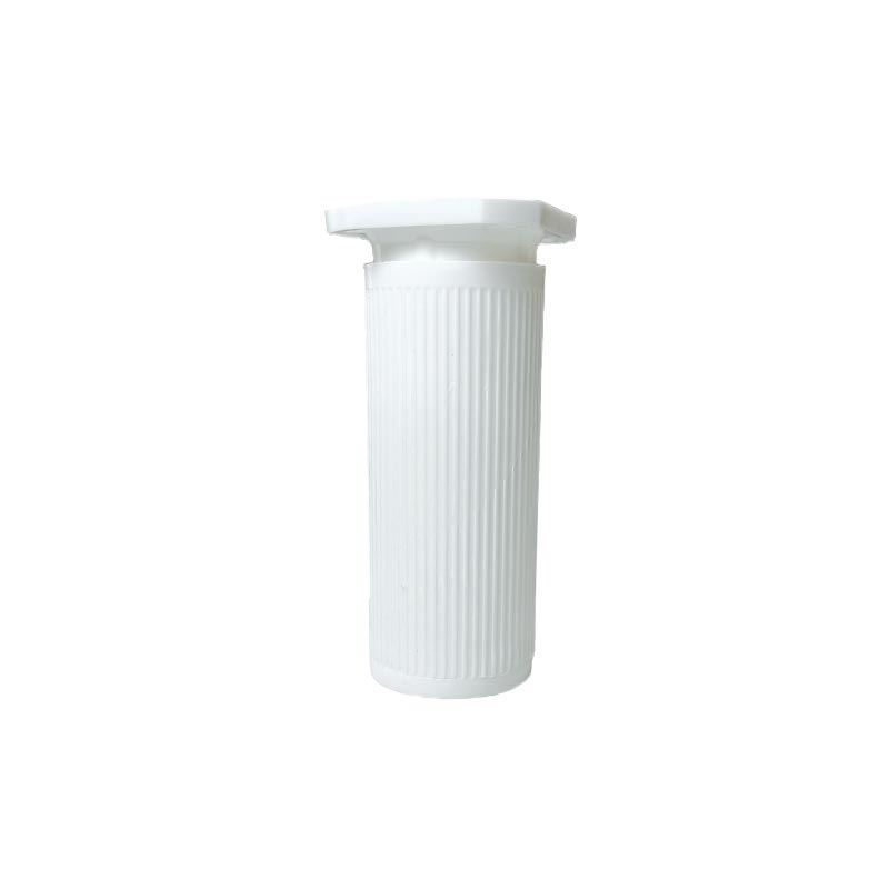 پایه کابینتی 10 استوانه ای شیار دار پلاستیکی سفید BL23 باربد 1*R12