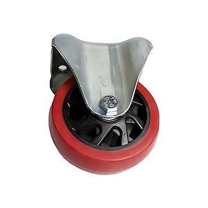 چرخ 10 سانتی متری ثابت مدل لوکس قرمز مشکی پارس PARS 1*I82