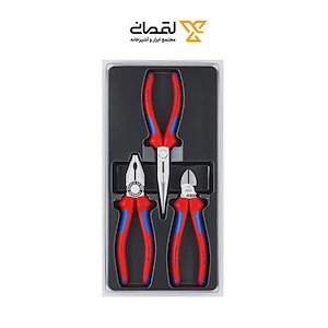 ست 3 عددی (انبر دست+سیم چین+دم باریک) مدل فشار قوی 002011 V01 کنیپکس آلمان KNIPEX 