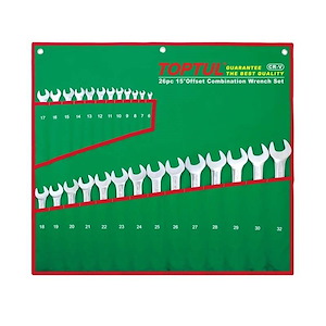 ست آچار یکسر رینگی 26 عددی تاپ تول TOPTUL کد GAAA2604 1*L61