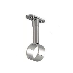پایه سقفی گرد لوله استیل 25 ته باز کروم کد N501 نایس NICE 1*DC01