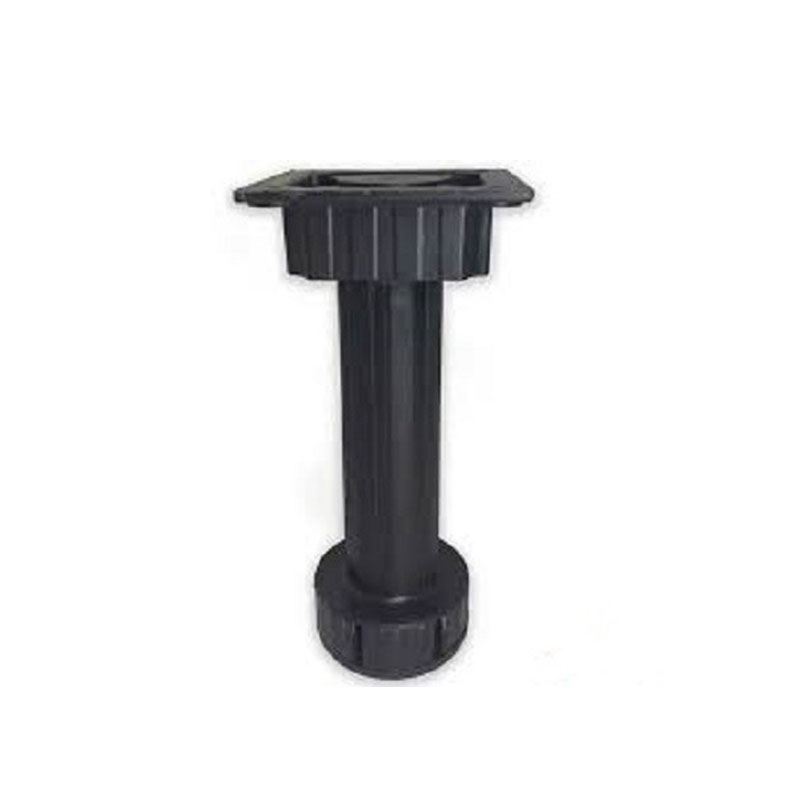 پایه کابینتی 14 سه تیکه هرزگرد دار مشکی چهارگوش پویا LP02 S.A باربد 1*R6