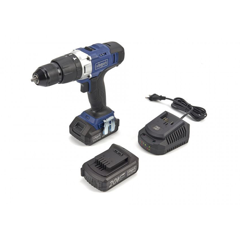 ست دریل شارژی 20 ولت مدل 5909222904 شپخ SCHEPPACH Scheppach 5909222904 20V Cordless Drill Driver Tool Kit Set with 206 Pieces