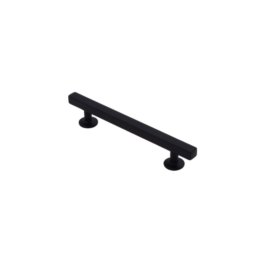 دستگیره کابینتی دو پیچ مدل PILLAR سایز 128 BLACK زئوس ZEUS 1*H82