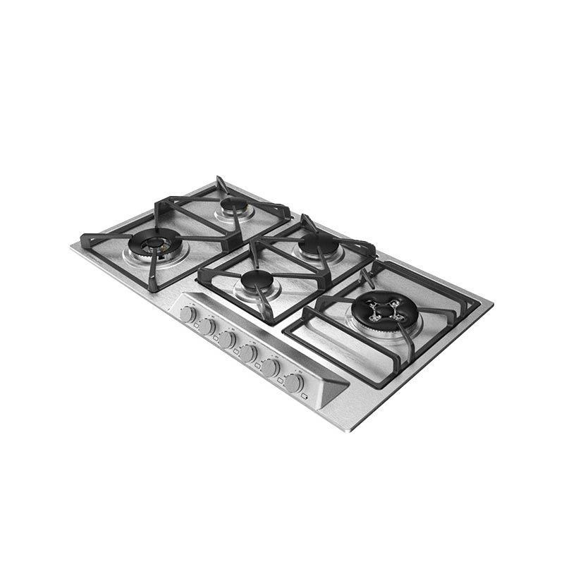 اجاق گاز 5 شعله استیل دو پلوپز دوال مدل S523 دیموند DEEMUND فرشته14*12