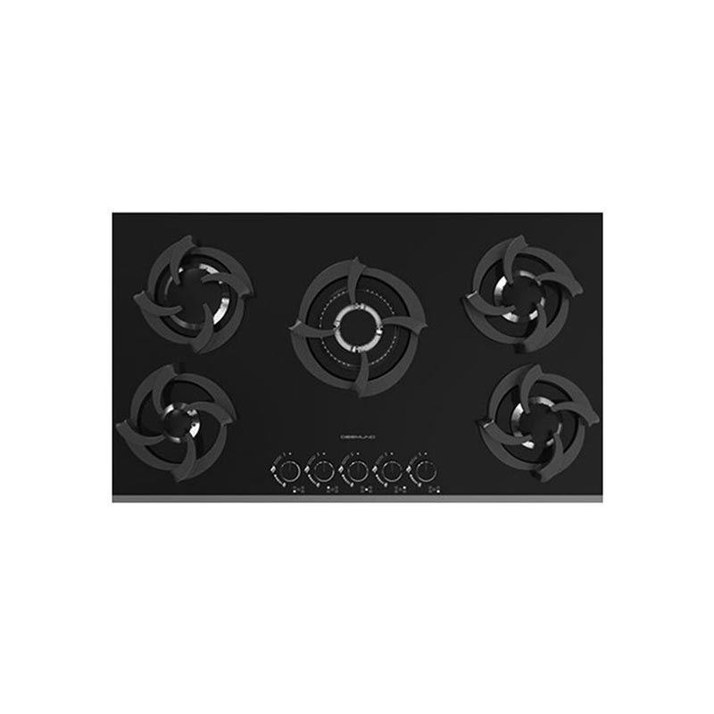 اجاق گاز 5 شعله شیشه ای پلوپز وسط قارچی مدل G565  دیموند DEEMUND 