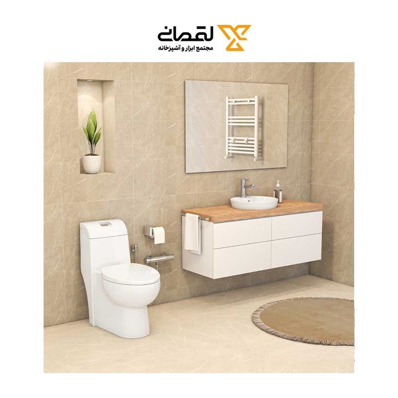 توالت فرنگی مدل والریا سفید ساده درجه دو چینی کرد 12*A26
