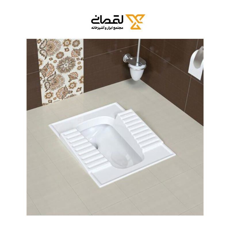 سنگ توالت تخت مدل لاندیس طبی 58 ریم بسته درجه یک چینی کرد نسترن5*12