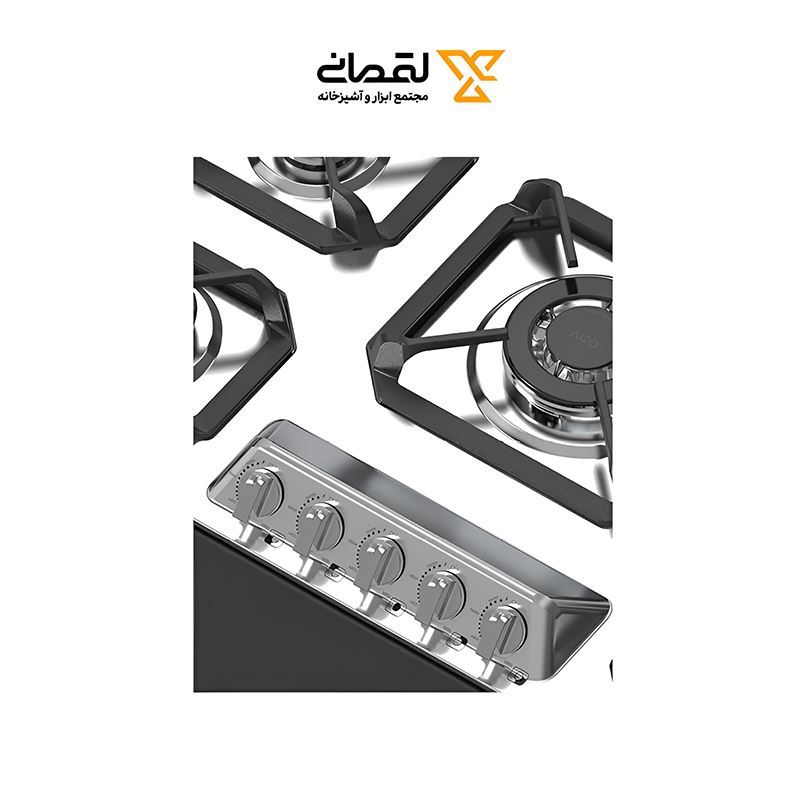 اجاق گاز استیل 5 شعله مدل ALIS آکو ACO گلستان4*12