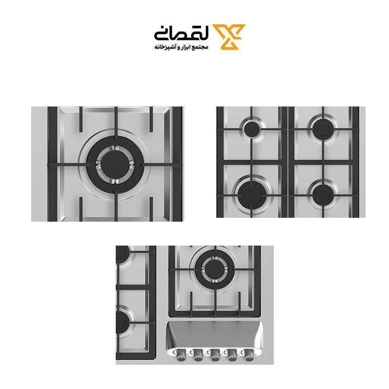 اجاق گاز استیل 5 شعله مدل TD112E تی اند دی T&D 