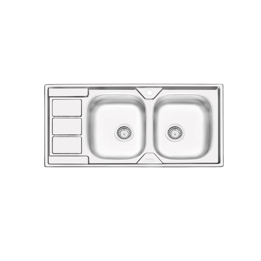 سینک ظرفشویی نیمه فانتزی راست مدل 4051 ایلیا استیل ILIA STEEL نسترن17*12