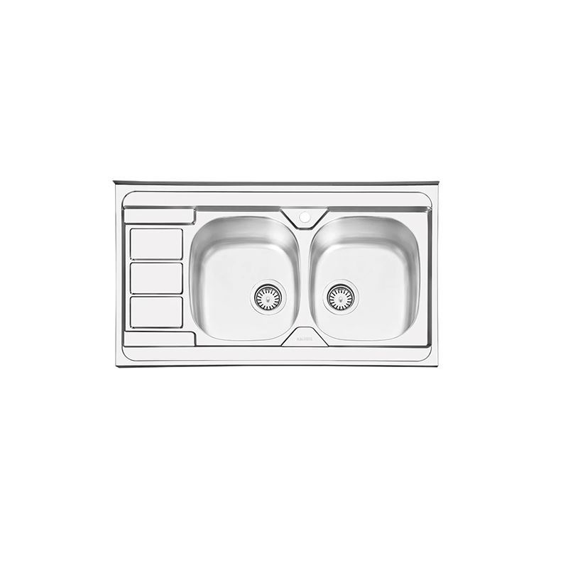 سینک ظرفشویی رو کار  راست مدل 1051 ایلیا استیل ILIA STEEL نسترن18*12