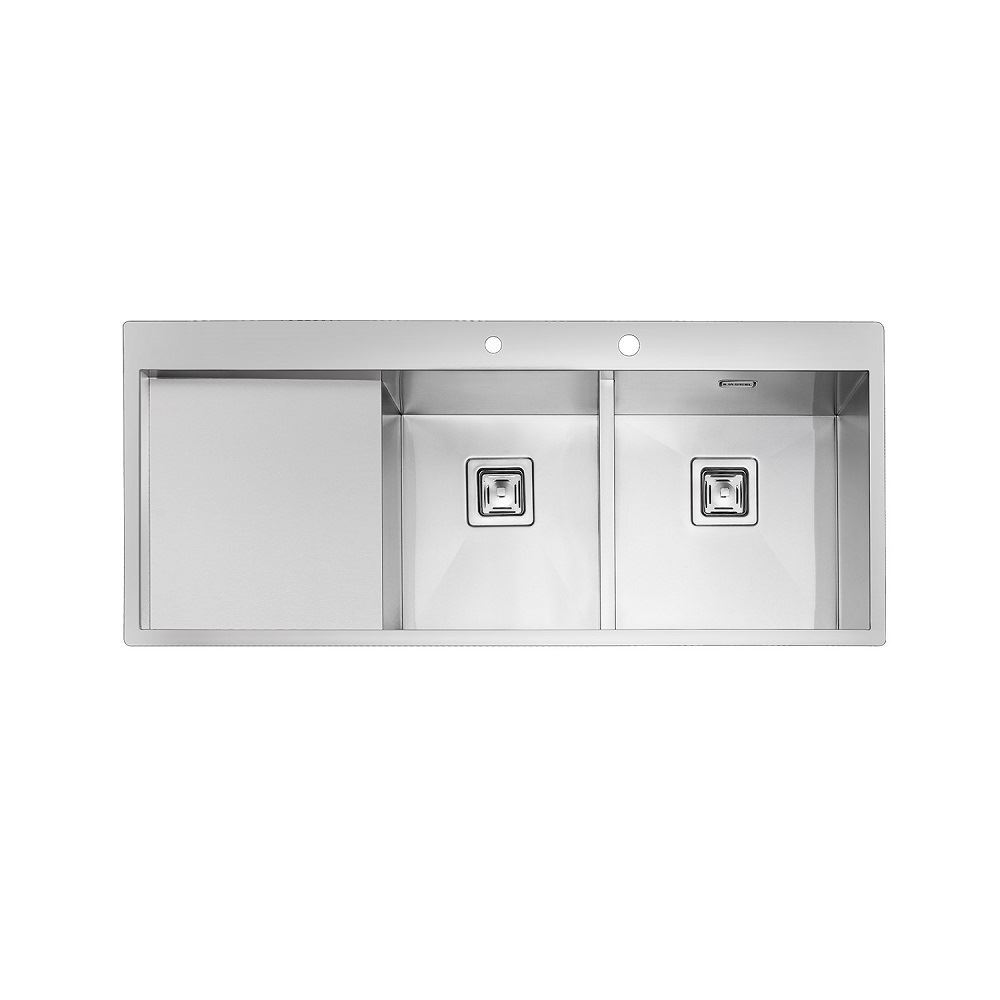 سینک ظرفشویی توکار راست با جا مایع مدل 6030 ایلیا استیل ILIA STEEL مریم2*12