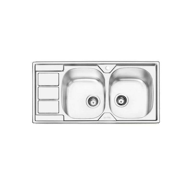 سینک ظرفشویی تو کار  راست مدل 2051 ایلیا استیل ILIA STEEL 