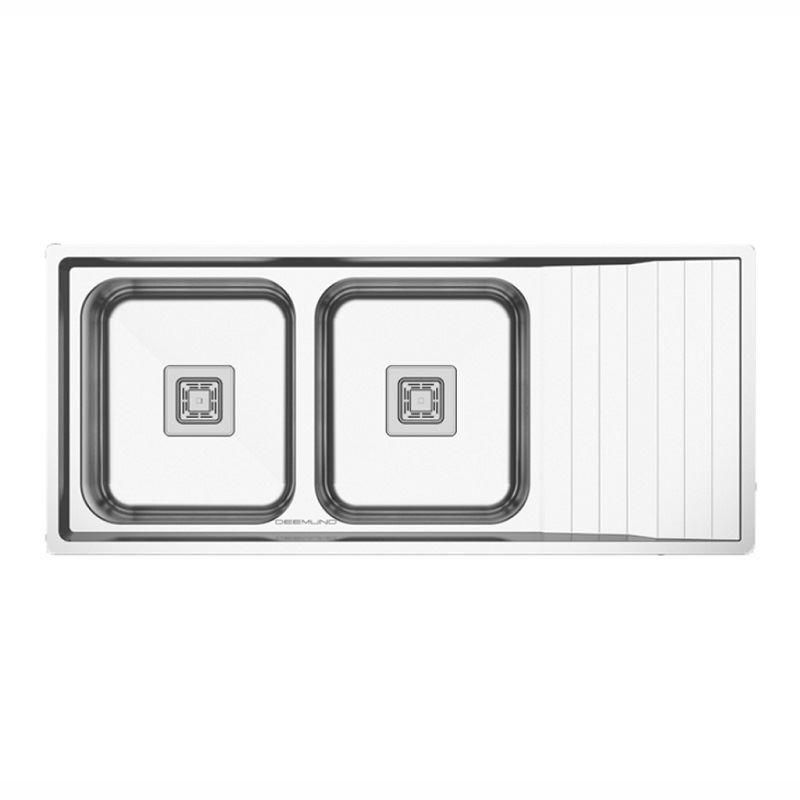 سینک ظرفشویی تو کار چپ فانتزی 50*120  مدل 234 دیموند DEEMUND نسترن18*12