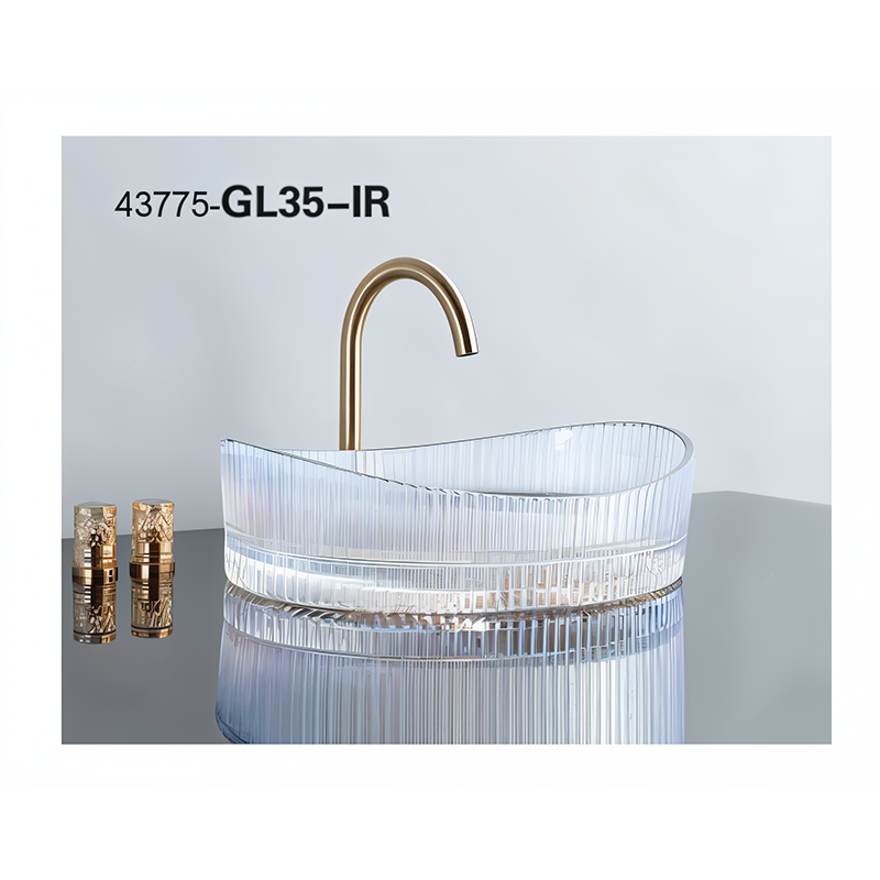 سنگ روشویی کریستال شفاف 140*375*500 مدل GL35-PI مرآس MERASSE (به سفارش اروپا) لاله3*12