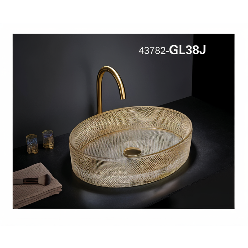 سنگ روشویی طلایی 120*375*500 مدل GL38-J-PI مرآس MERASSE (به سفارش اروپا) لاله8*12