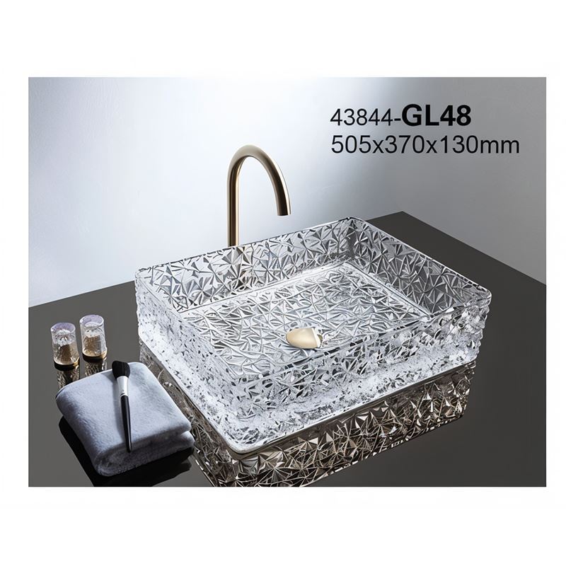سنگ روشویی رنگین کمان 130*370*505 مدل GL48-IR-PI مرآس MERASSE (به سفارش اروپا) 12*لاله9