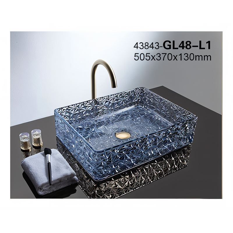 سنگ روشویی آبی 130*375*505 مدل GL48-L1-PI مرآس MERASSE (به سفارش اروپا) لاله9*12