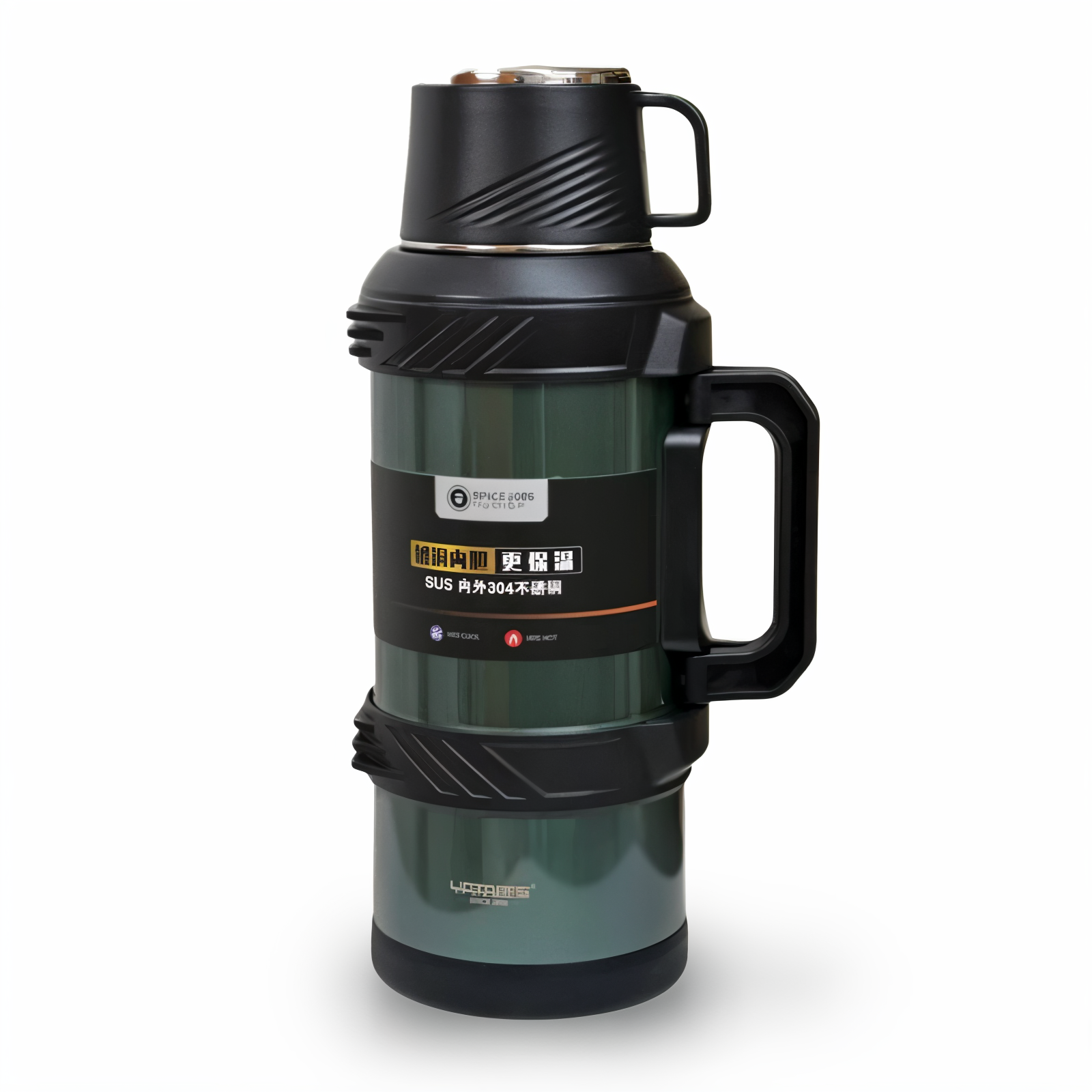 غول فلاسک سبز تیره 3200 میل YATAI YATAI 3200ml Giant Vacuum Flask – Dark Green Insulated Thermal Bottle