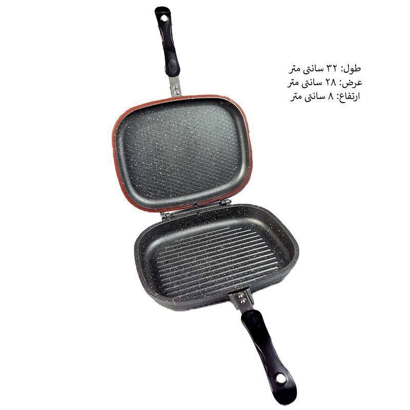 سرویس قابلمه 14 پارچه دو رو گرانیت خاکستری کد 3781 گلدن هاوس GOLDEN HOUSE 