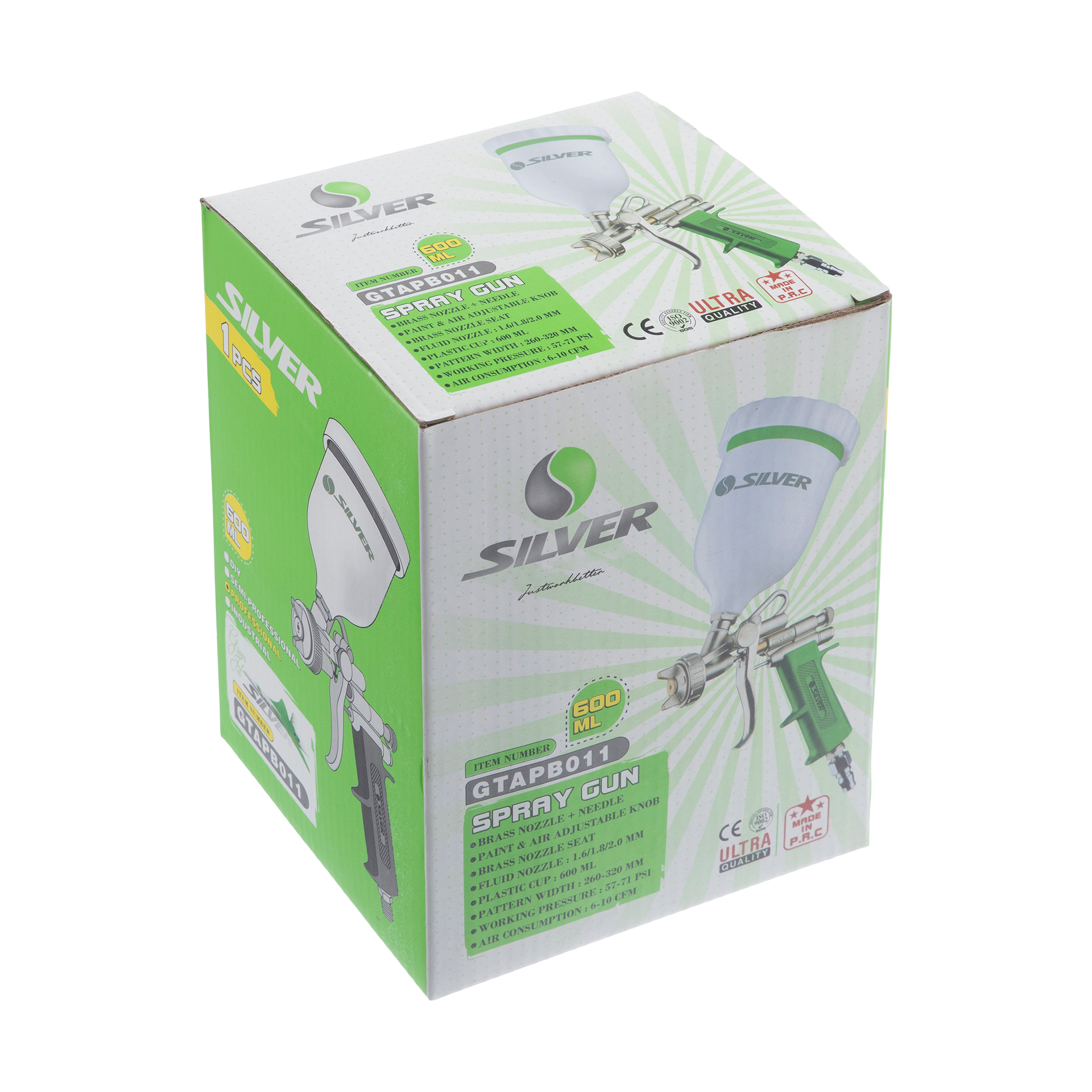 پیستوله رنگ کاسه رو سیلور سایز 2 کد B011 S.A 