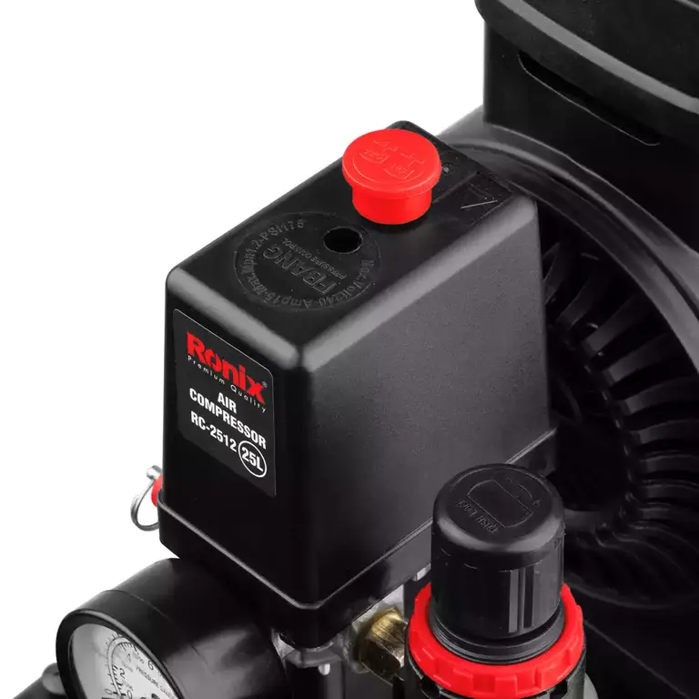 کمپرسور هوا چرخدار 25 لیتری بی صدا مدل 2512 رونیکس RONIX 1*LX01/1