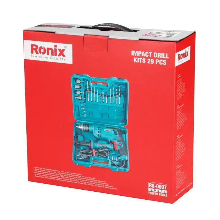 کیت دریل چکشی 750 وات 29 پارچه مدل RS-0007 رونیکس RONIX 1*M41
