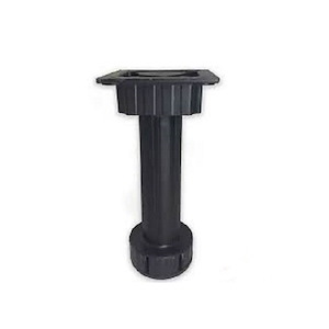 پایه کابینتی 14 سه تیکه هرزگرد دار مشکی چهارگوش پویا LP02 S.A باربد 1*R6