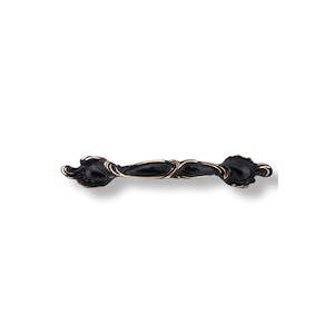 دستگیره کابینتی دو پیچ مشکی براق 128-302 موندو (S.A) 1*AX01/5