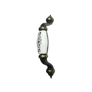 دستگیره کابینتی سرامیکی دو پیچ  زیتونی گل ستاره  H8304-96 CG پرایم S.A 1*B54