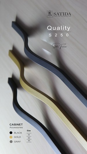 دستگیره کابینتی دو پیچ مشکی مدل 192-S250 ساتیدا SATIDA حذف شود 1*C44