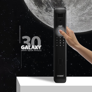 دستگیره الکترونیکی اثر انگشتی مشکی پرایم مدل گلکسی GALAXY-30-ULTRA 1* AX02/4
