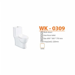 توالت فرنگی مدل WK-0309 سفید ورتا VERTA 12*12مریم