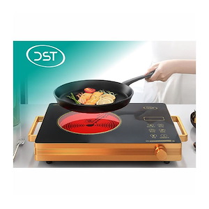 اجاق گاز شیشه ای برقی 1 شعله DST مدل T1-01G نسترن4*12