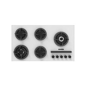 اجاق گاز 5 شعله شیشه ای دو پلوپز مدل G590W دیموند DEEMUND 