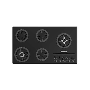 اجاق گاز 5 شعله شیشه ای دو پلوپز دوال و دیفندی مدل G592 دیموند DEEMUND فرشته9*12