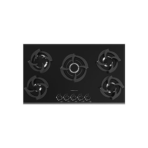 اجاق گاز 5 شعله شیشه ای پلوپز وسط قارچی مدل G565  دیموند DEEMUND 