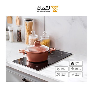 اجاق گاز شیشه ای  برقی 2 شعله MERASS مرآس مدل T2V-02 فرشته4*12