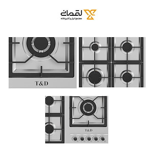 اجاق گاز استیل 5 شعله مدل TD177E تی اند دی T&D 