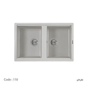 سینک ظرفشویی گرانیتی G-110 نقره ای جنرال GENERAL 12*B9