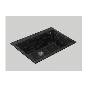 سینک ظرفشویی گرانیتی کد SG40 مشکی مرمر سفید ای ال کا ELK 12*B3