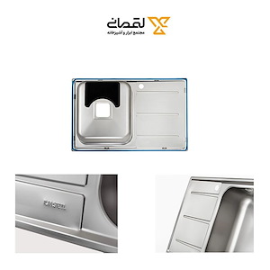 سینک ظرفشویی نیمه فانتزی توکار چپ مدل 4062 ایلیا استیل ILIA STEEL نسترن16*12