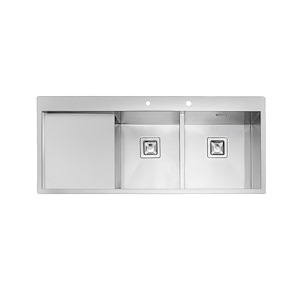 سینک ظرفشویی توکار راست با جا مایع مدل 6030 ایلیا استیل ILIA STEEL مریم2*12