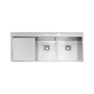 سینک ظرفشویی توکار چپ با جا مایع  مدل 6030 ایلیا استیل ILIA STEEL نسترن17*12