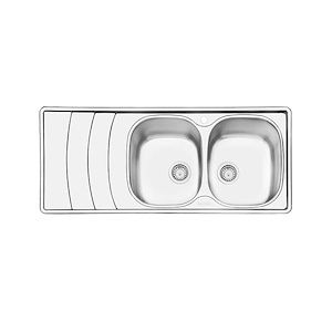 سینک ظرفشویی توکار راست مدل 2044 ایلیا استیل ILIA STEEL نسترن17*12